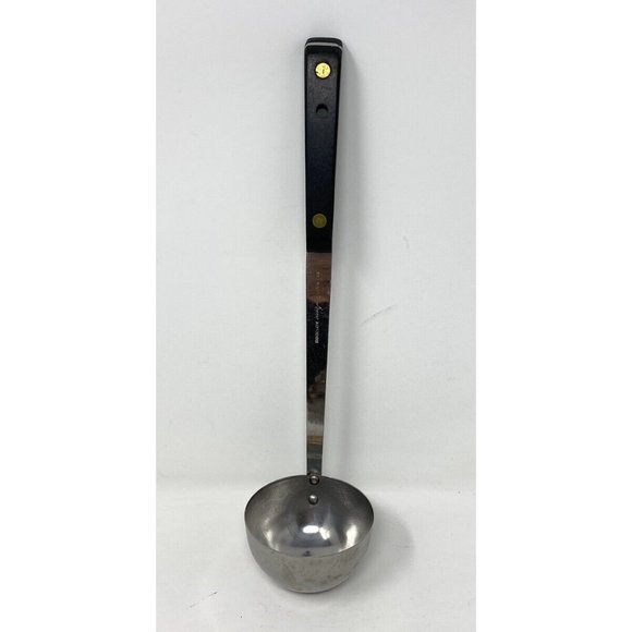 Vintage Robeson Shur Edge Cooking Ladle Black Handle Stainless Steel - Picture 1 of 4